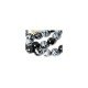 Bracelet boules Obsidienne flocon de neige