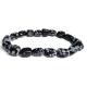 Bracelet roulé Obsidienne flocon de neige